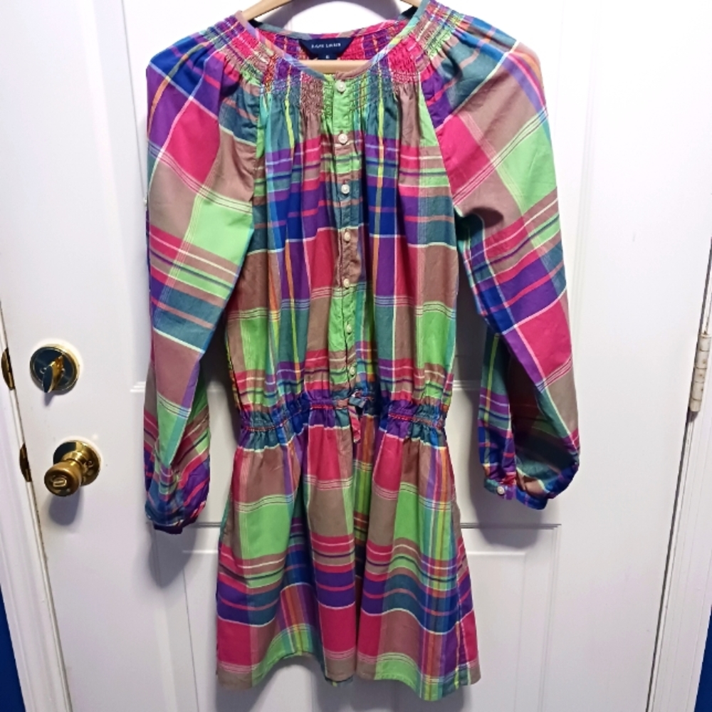 Ralph Lauren Girls Plaid Dress